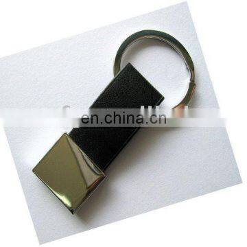 promotional leather and metal pu keychain