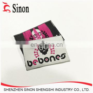 Polyester fabric satin durable custom clothing labels cheap printed woven label for sports clothing