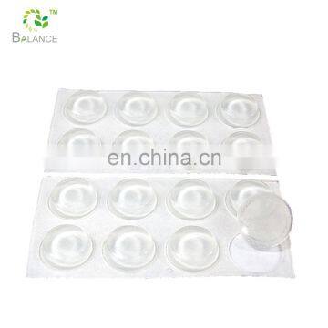 flat rubber pads bumpers glass table silicone bumper pad clear/transparent bumpons with adhesive back furniture pad