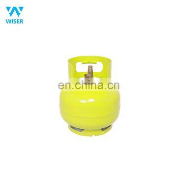 Portable 3kg lpg bottle with valve burner china factory wholesale