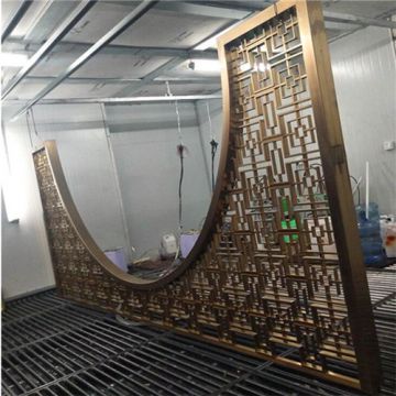 JYFQ0002 Stainless Steel Divider Screen Partition Laser Cut Decorative Metal Perforated Screens Room Dividers