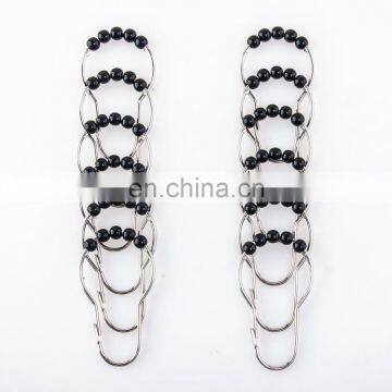 Amazer Shower Curtain Hooks Rings, Stainless Steel Shower Curtain Rings and Hooks-Set of 12-Black photo-3