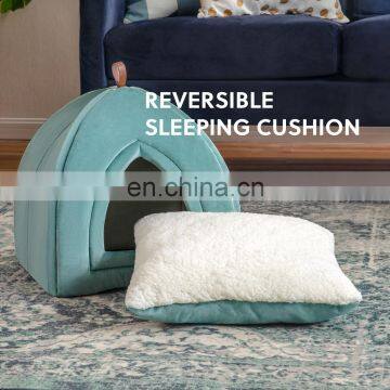 Pet Supplies Smart Design Unique Multi Functional Portable Travel Felt Cat Bed photo-6