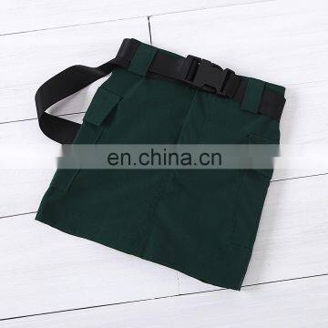 New Children's Wear High Collar Long Sleeve Solid Color Top Belt Tooling Short Skirt Children's Suit photo-4