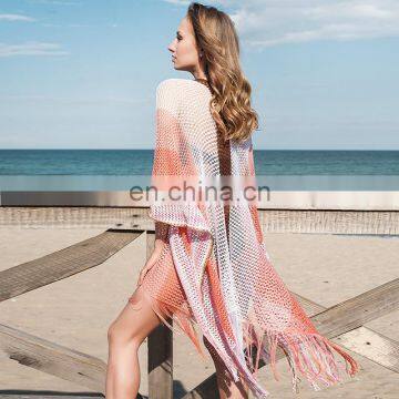 Oversize Crochet Beach Dress Cover up Sarong Kaftan Beach Tunic Plage Bathing Suit Cover Ups Pareo Beach Bikini Cover up photo-2