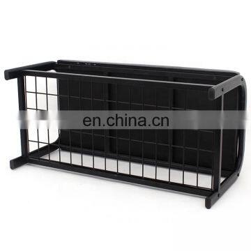 Customized Half-PU Portable Single Modern Home Furniture Leather and Iron Combined Shoe Rack Chair Stool photo-4