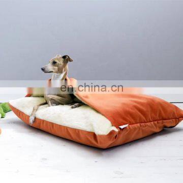 Dog Bed Pet Cushion Crate Mat,Washable Pet Bed for Medium Large Dogs With Blanket photo-2