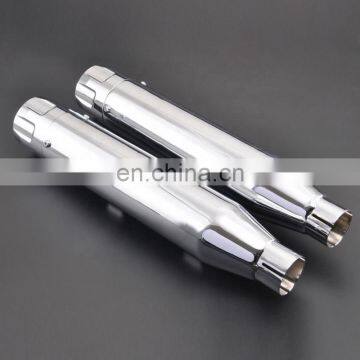 High Quality Chrome Steel Slip-On Mufflers Exhaust Pipes Fits For Harley Sportster XL 1200N 883 photo-3