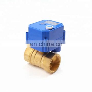 2way mini motor electric stainless steel brass BSP NPT motorized flow control valve 12V electric actuator ball valve