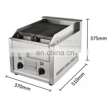 Smokeless Cast Iron Gas Volcanic Rock Grill Lava Rock BBQ Grill With Burners
