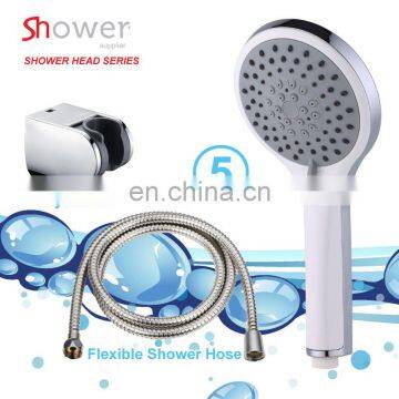 3 functions grey ABS chromed good water outlet message handheld shower head