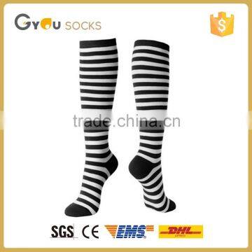 Hot selling Knee hign men warm stripes csual socks OEM/stripes boy tube socks