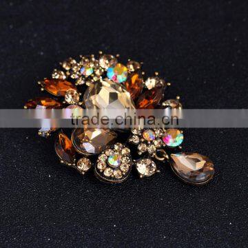 wholsale fashion silver gold crystal rhinestone diamond pearl nurse watch gold brooch for shoes