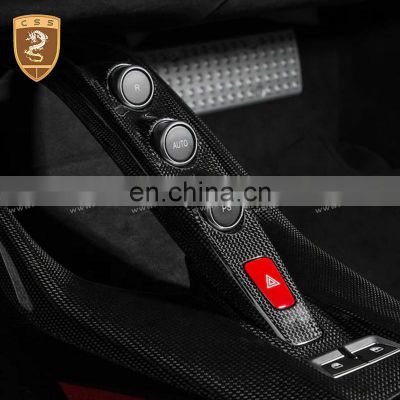 OEM Style Interior Trim Carbon Fiber Center Console Control Button Cover For Ferra-ri 812