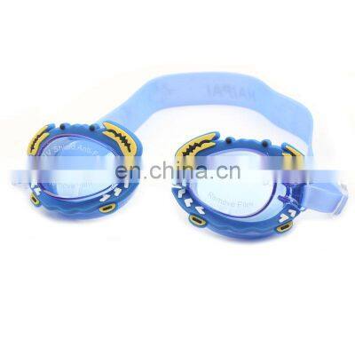 Swimming Goggles Waterproof Caps Hat Set Kids Crab Cartoon Anti Fog Swim Eyewear Professional Swimming Glasses photo-5