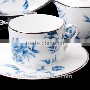 Bone China 15pcs Tea Set With Geometric Figure photo-4