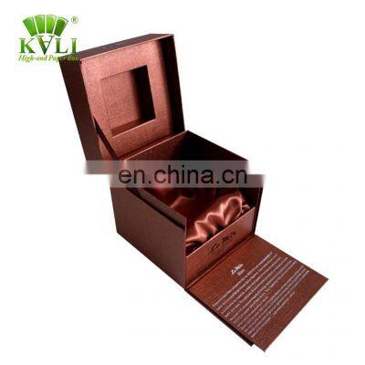 Luxurious Custom Sample Made Empty Cardboard Perfume Satin Lined Gift Packing Boxes