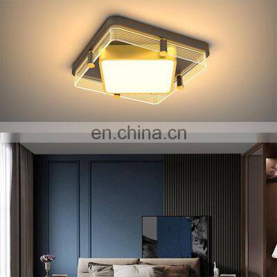 New Product Decoration Indoor Black Gold Bedroom Living Room Iron Acrylic Modern LED Ceiling Lamp photo-4
