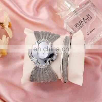 BAOHE JA002-A 2pc Women Quartz Watch Fashion Luxury Brand Diamond Butterfly Gold Watch For Women photo-3