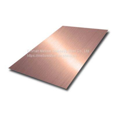 4X8FT Cold Rolled 201 304 316 410 430 PVD Champagne Gold/Golden Painted Mirror Color Coated Decorative Stainless Steel Sheet