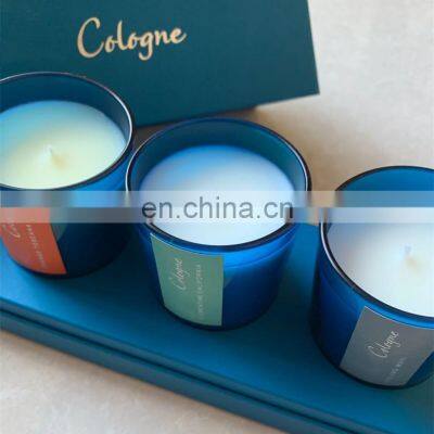 Free Customized Private Label Wedding Birthday Gift Set Wax Aromatherapy Pillar Fragrance Luxury Scented Candle