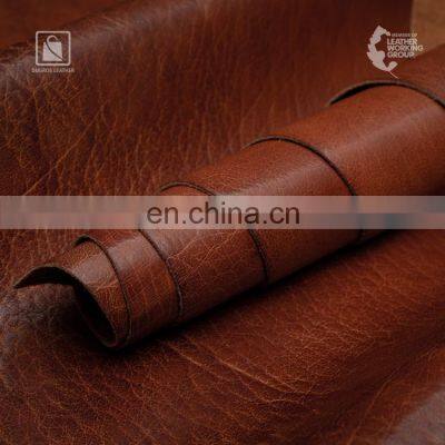 Unique Design Hot Selling Premium Quality Full Grain Matte Vegetable Tanned Genuine Leather