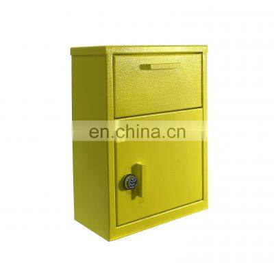 Wall Mounted Locking Dropbox Mailbox Outdoor Parcel Drop Box