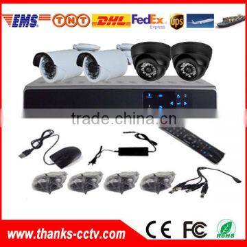 HD h.264 4ch dvr combo cctv camera kit