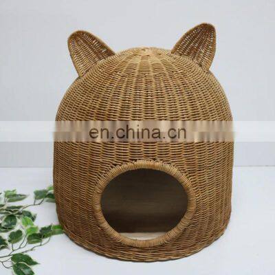 Hot Sale Handcrafted Natural Rattan Eco-friendly Cat Dog Bed Beautiful Home For Your Pet Wholesale Made in Vietnam photo-2