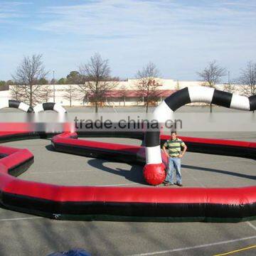 Playground Durable PVC plastic inflatable race track for Entertainment sports games