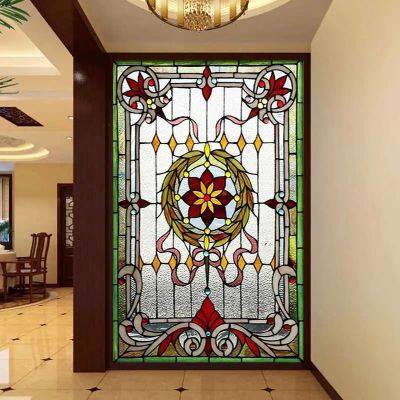 Stained Decorative Glass Large Mural Pattern Customizable Screen Roof Curved Glass Panel Professional Manufacturer