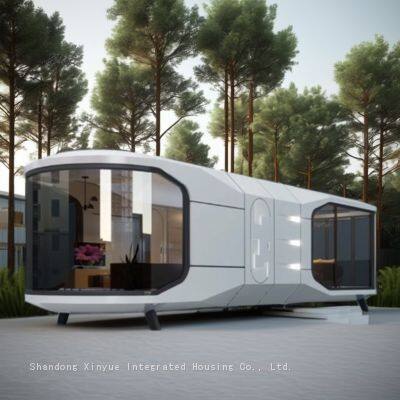 Luxury Space Capsule Container House Mobile Prefab Modular Apple Cabin Pod Home CAPSULE HOMES Movable Hotel With 2 Bedrooms photo-2