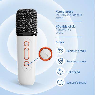 Hot Seller Mini Bluetooth Speaker Built-in Soundcard Wireless Microphone RGB Light Bluetooth Karaoke Speaker photo-4