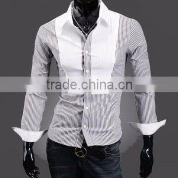 Fashionable mens 100% cotton shirts print style shirt 2014