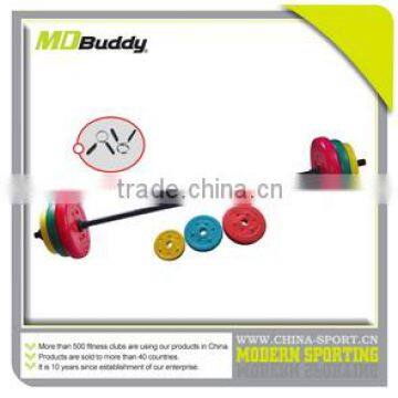 Functional practical barbell sets with colorful cement plates