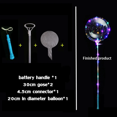 Wholesale Inflatable Wide Mouth Clear Led Bobo Bubble Transparent Light Up Bobo Balloons and Flashing Led With Sticks photo-4