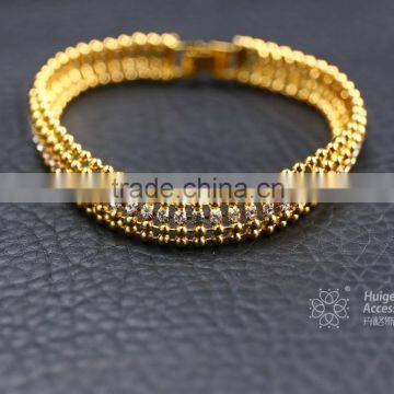 Yiwu wholesale diamond fashion gold bracelet 2015