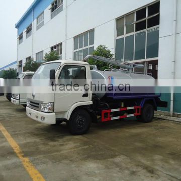 2015 China new 4000l vakuumsauger abwasser Dongfeng mini fecal suction truck