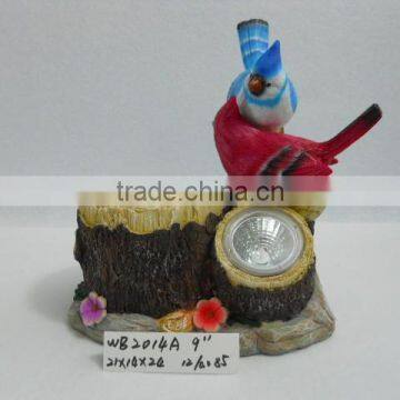 Polyresin Solar powered Bird Figurine Lawn Light & Garden Decoration