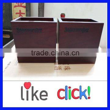 Elegance Square Wood Box Design Pen Container, Wood Pen Box Wholesale