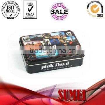 small metal tin box for card game