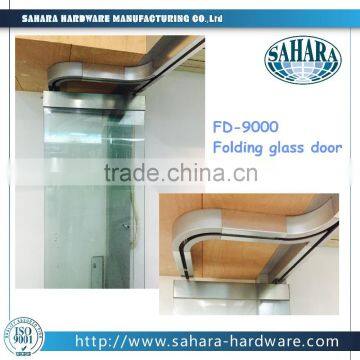 FD-9000H China high quality separate panel special design hotel folding glass door