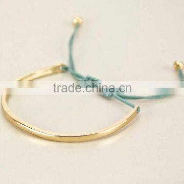 Fashion Girls Gold Plated Stainless Steel Gold Friendship Cuff Bracelet