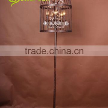 Vintage Iron Led Crystal Chandelier Floor Lamp light                        
                                                Quality Choice