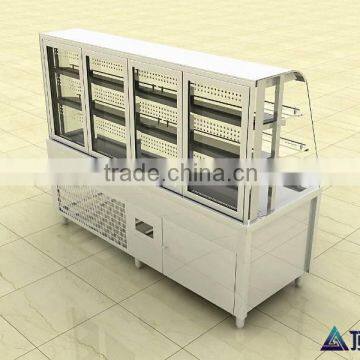 APEX Restaurant Air Cooled Showcase Hot Pot Chafing Dish Refrigerated Order Dishes Display Cabinet photo-3