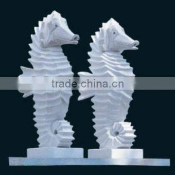 outdoor granite hand carving sea horse stone animal statue