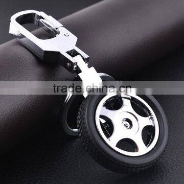 Revolving Keychain tire rotation car logo Keychain high grade key chain