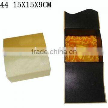paper perfume box with S shape door and soft satin inside