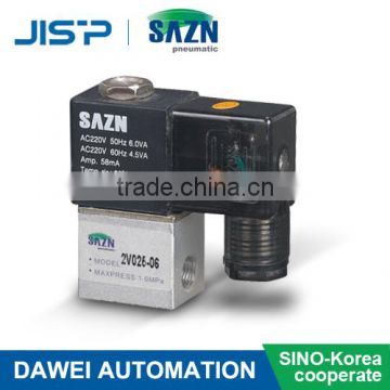 SAZN 2 way solenoid valve 2V025-06/08 2 way 2 position normal closed Pneumatic