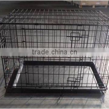 Five Sizes Easy to clean outdoor iron wire Folding Suitcase Pet Dog Cat Cage Kennel